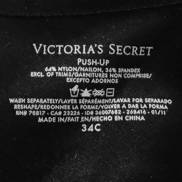 Victoria's Secret Cross-Back Underwire Push-Up Bra Size 34C - Picture 7 of 7